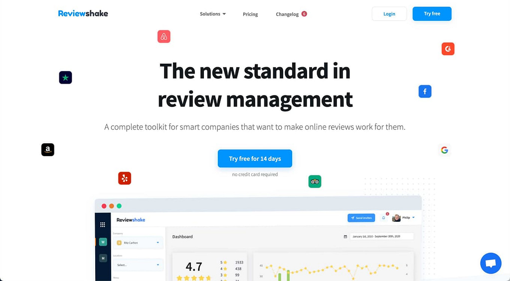 ReviewShake's Homepage