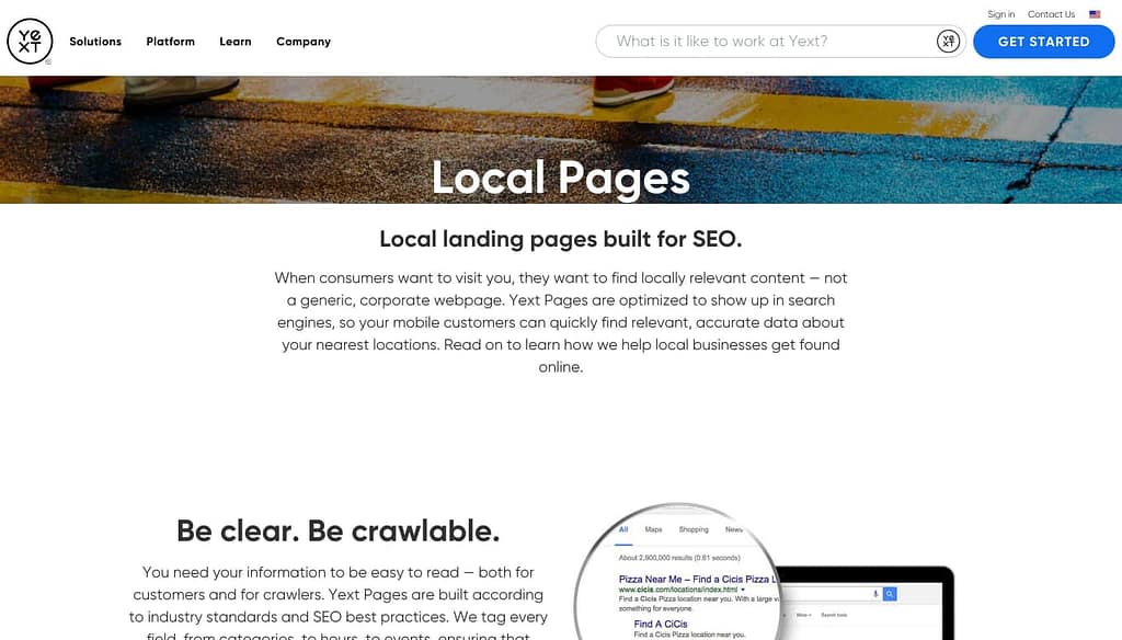 Yext Local Landing Pages