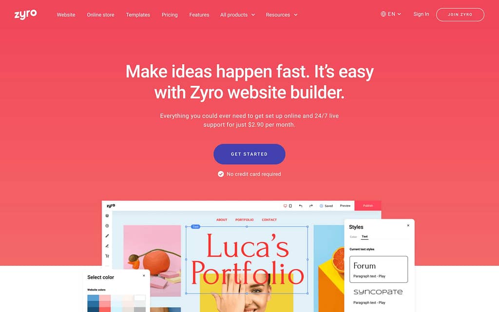 Zyro's Homepage