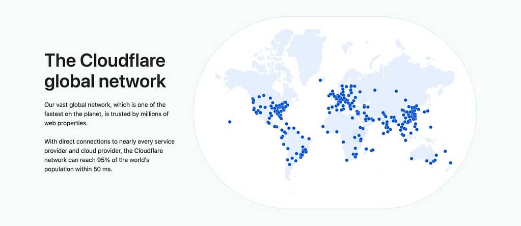 Cloudflare's global network of servers