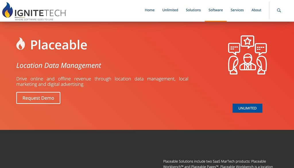 Ignitetech's Plcaeable Homepage